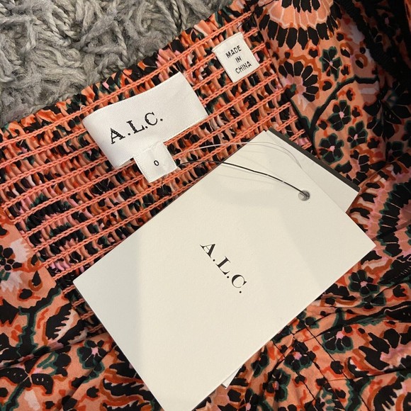 A.L.C. NWT Lilah Dress in Coral Multi Size 0  $495.00 - Picture 14 of 16